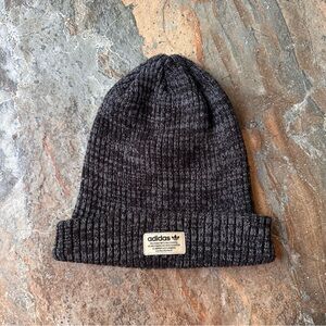 Adidas Beanie Black and Gray Marl Knit Men's One Size